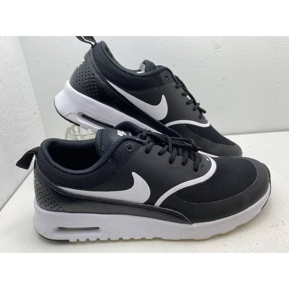 Nike Women's Air Max Thea Black Black White 599409-028 Size 7.5 Sneakers.